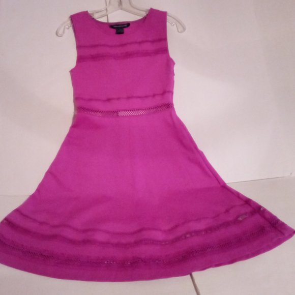 French Connection stretch sleeveless pink dress sz xs 4